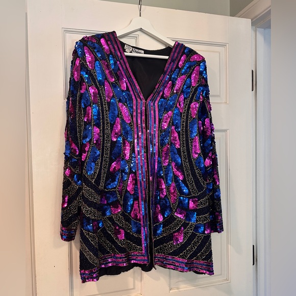Mob wife vintage sequin cardigan - Picture 3 of 7